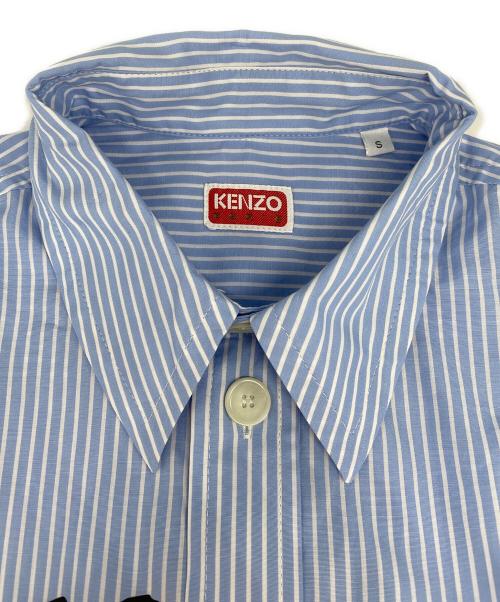 KENZO（ケンゾー）KENZO (ケンゾー) ARCH LOGO OVER SHIRT スカイブルー サイズ:Sの古着・服飾アイテム