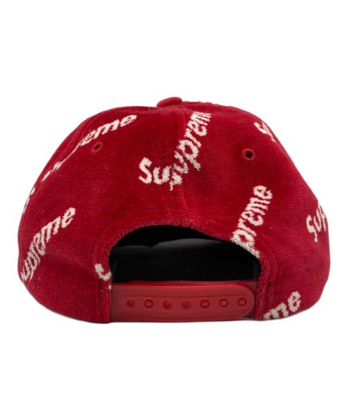 SUPREME（シュプリーム）SUPREME (シュプリーム) 17AW Velour Diagonal Logo 6-Panel キャップ レッドの古着・服飾アイテム
