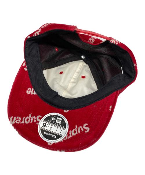 SUPREME（シュプリーム）SUPREME (シュプリーム) 17AW Velour Diagonal Logo 6-Panel キャップ レッドの古着・服飾アイテム