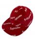 SUPREME（シュプリーム）の古着「17AW Velour Diagonal Logo 6-Panel キャップ」｜レッド