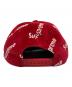 SUPREME (シュプリーム) 17AW Velour Diagonal Logo 6-Panel キャップ レッド：4000円