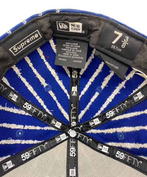 SUPREME（シュプリーム）SUPREME (シュプリーム) 19ss Text Stripe New Era Cap ブルー サイズ:58.7の古着・服飾アイテム