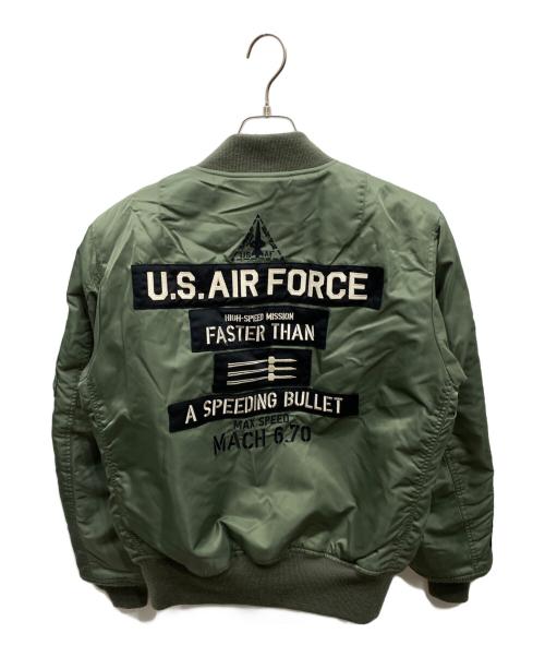 AVIREX（アヴィレックス）AVIREX (アヴィレックス) MA-1ジャケット カーキ サイズ:Lの古着・服飾アイテム