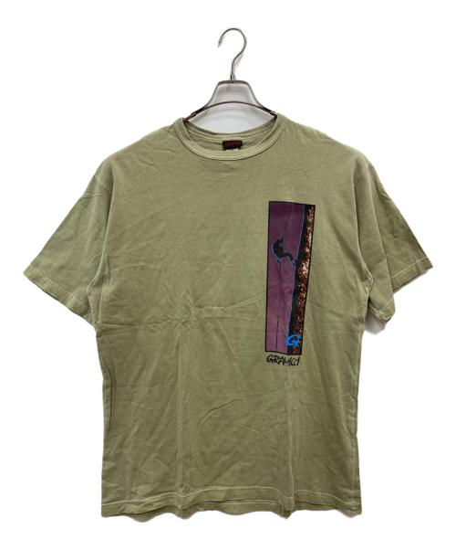 GRAMICCI（グラミチ）GRAMICCI (グラミチ) プリントTシャツ カーキ サイズ:Mの古着・服飾アイテム
