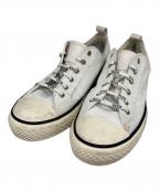 VALENTINOヴァレンティノ）の古着「ロゴデザイン キャンバス ローカットスニーカー」｜ホワイト