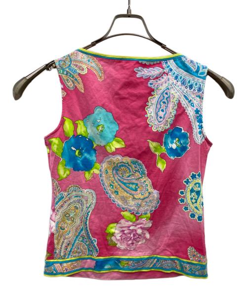 LEONARD（レオナール）LEONARD (レオナール) 総柄ノースリーブカットソー マルチカラー サイズ:Ｌの古着・服飾アイテム