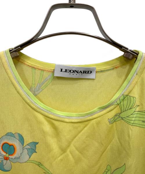 LEONARD（レオナール）LEONARD (レオナール) 総柄カットソー イエロー サイズ:38の古着・服飾アイテム