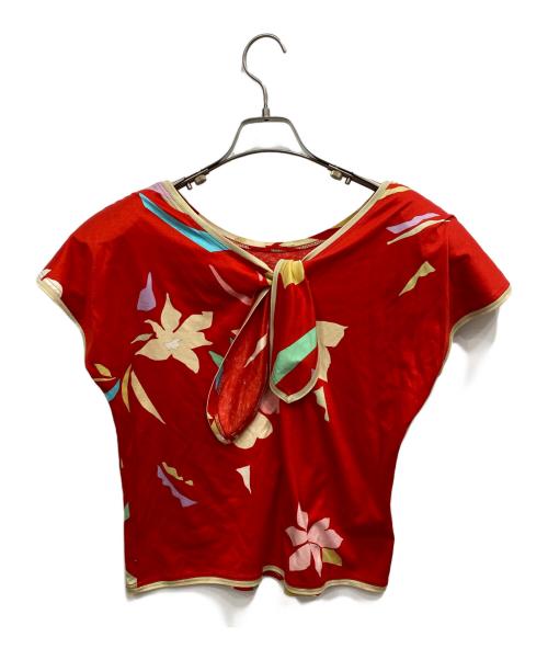 LEONARD（レオナール）LEONARD (レオナール) 肩パッド入り総柄カットソー レッド サイズ:Ｍの古着・服飾アイテム