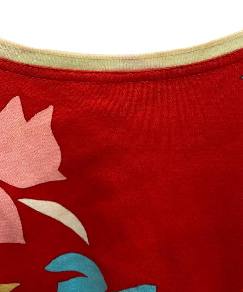 LEONARD（レオナール）LEONARD (レオナール) 肩パッド入り総柄カットソー レッド サイズ:Ｍの古着・服飾アイテム