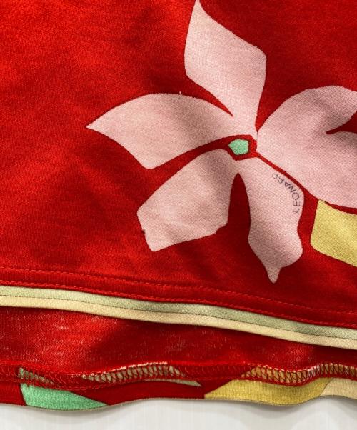 LEONARD（レオナール）LEONARD (レオナール) 肩パッド入り総柄カットソー レッド サイズ:Ｍの古着・服飾アイテム