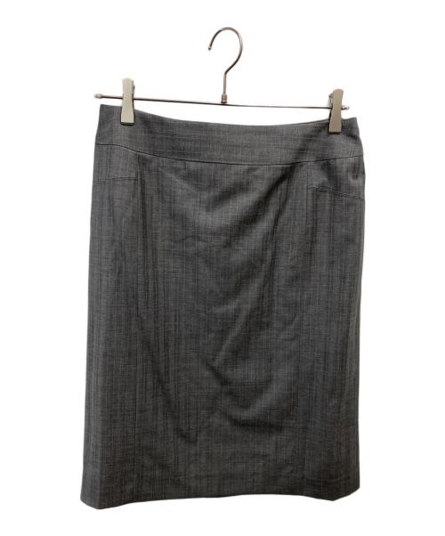 23区（ニジュウサンク）23区 (ニジュウサンク) ストライプセットアップ グレー サイズ:44の古着・服飾アイテム