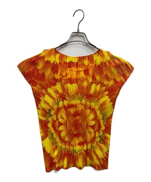 PLEATS PLEASE（プリーツプリーズ）PLEATS PLEASE (プリーツプリーズ) 総柄カットソー レッド サイズ:3の古着・服飾アイテム