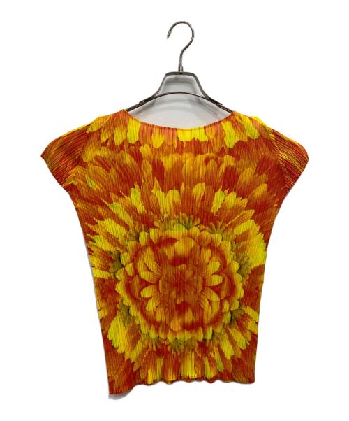 PLEATS PLEASE（プリーツプリーズ）PLEATS PLEASE (プリーツプリーズ) 総柄カットソー レッド サイズ:3の古着・服飾アイテム