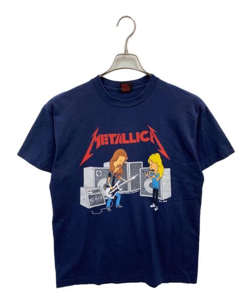 METALLICA（メタリカ）METALLICA (メタリカ) 90's ヴィンテージバンドTシャツ ネイビー サイズ:Ｌの古着・服飾アイテム
