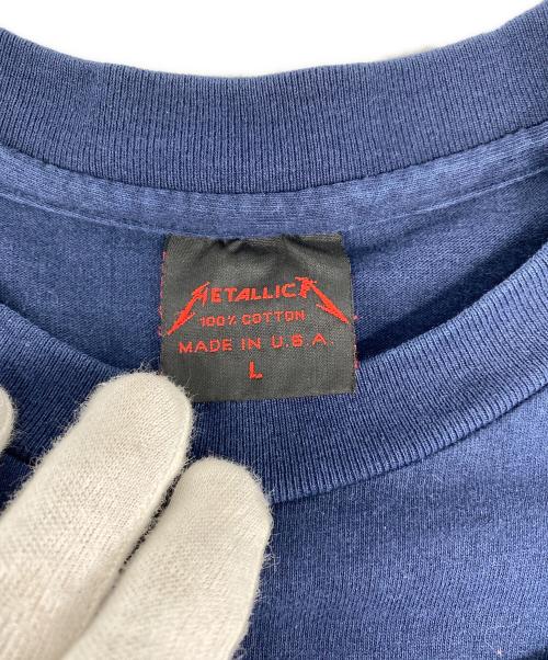 METALLICA（メタリカ）METALLICA (メタリカ) 90's ヴィンテージバンドTシャツ ネイビー サイズ:Ｌの古着・服飾アイテム