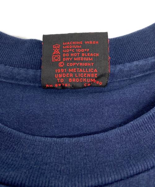 METALLICA（メタリカ）METALLICA (メタリカ) 90's ヴィンテージバンドTシャツ ネイビー サイズ:Ｌの古着・服飾アイテム