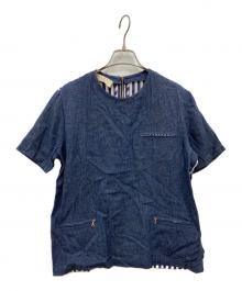 MARNI（マルニ）の古着「デニム切替ブラウス」｜インディゴ