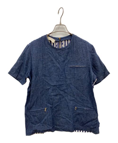 MARNI（マルニ）MARNI (マルニ) デニム切替ブラウス インディゴ サイズ:Sの古着・服飾アイテム