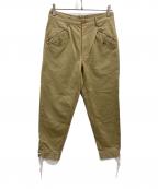 COMME des GARCONS HOMME PLUSコムデギャルソンオムプリュス）の古着「製品洗い加工ピンクステッチパンツ」｜ベージュ