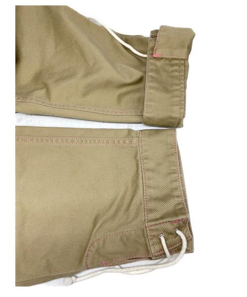 COMME des GARCONS HOMME PLUS（コムデギャルソンオムプリュス）COMME des GARCONS HOMME PLUS (コムデギャルソンオムプリュス) 製品洗い加工ピンクステッチパンツ ベージュ サイズ:Sの古着・服飾アイテム