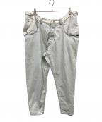 FUMITO GANRYUフミトガンリュウ）の古着「イージー ストレッチ デニムパンツ」｜ホワイト×ライトブルー