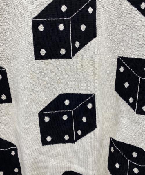 MAGLIANO（マリアーノ）MAGLIANO (マリアーノ) サイコロ柄半袖リバーシブルニット ホワイト×ブラック サイズ:Ⅿの古着・服飾アイテム