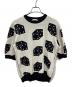 MAGLIANO（マリアーノ）の古着「サイコロ柄半袖リバーシブルニット」｜ホワイト×ブラック