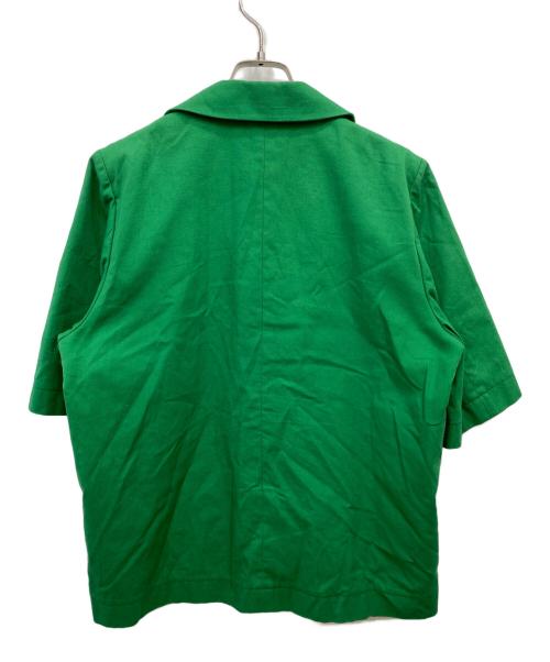 masu（エムエーエスユー）masu (エムエーエスユー) HALF SLEEVE COTTON JACKET グリーン サイズ:46の古着・服飾アイテム