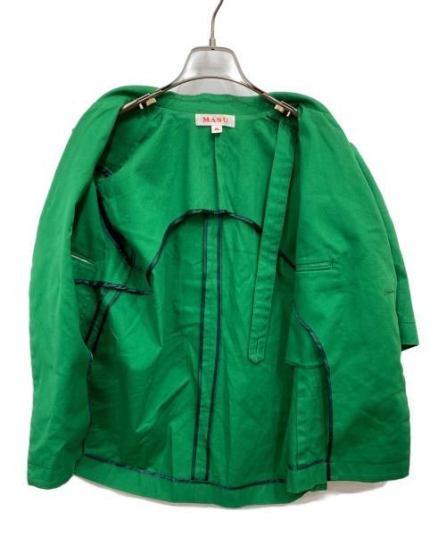 masu（エムエーエスユー）masu (エムエーエスユー) HALF SLEEVE COTTON JACKET グリーン サイズ:46の古着・服飾アイテム