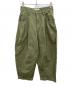 ZUCCA（ズッカ）の古着「ワイドタックパンツ」｜カーキ