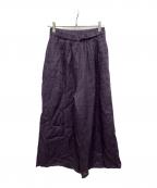 mizuiro-indミズイロインド）の古着「リネンボリュームイージーパンツ」｜パープル
