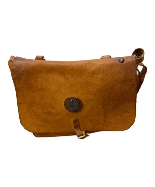 YUKETEN（ユケテン）YUKETEN (ユケテン) レザーショルダーコンチョ付きバッグ ブラウンの古着・服飾アイテム