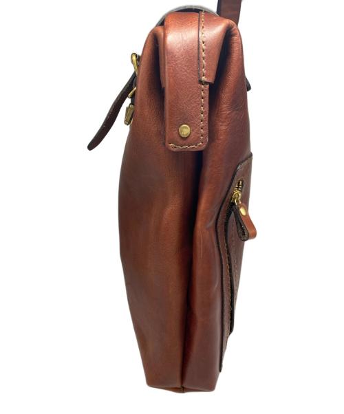 Herz（ヘルツ）Herz (ヘルツ) レザーバッグ ブラウンの古着・服飾アイテム