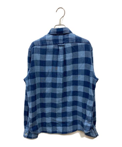RALPH LAUREN（ラルフローレン）RALPH LAUREN (ラルフローレン) ボックスチェックシャツ ブルー×ネイビー サイズ:Mの古着・服飾アイテム