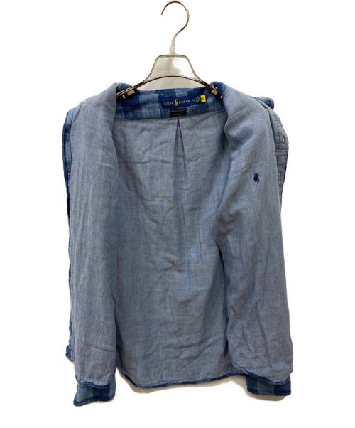 RALPH LAUREN（ラルフローレン）RALPH LAUREN (ラルフローレン) ボックスチェックシャツ ブルー×ネイビー サイズ:Mの古着・服飾アイテム