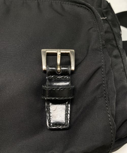PRADA（プラダ）PRADA (プラダ) ナイロンショルダーバッグ ブラックの古着・服飾アイテム