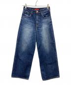 RED CARDレッドカード）の古着「ワイドデニムパンツ」｜ブルー