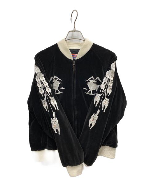 SWITCH（スイッチ）SWITCH (スイッチ) 別珍アラスカスカジャン ブラック×ホワイト サイズ:Mの古着・服飾アイテム