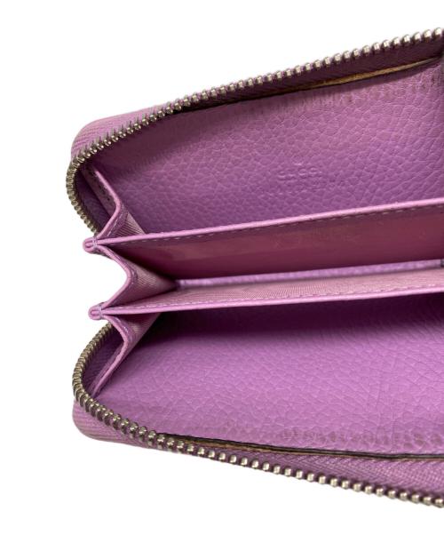 GUCCI（グッチ）GUCCI (グッチ) ラウンドジップウォレット パープルの古着・服飾アイテム