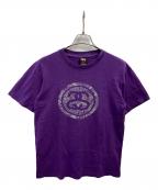 stussyステューシー）の古着「SSリンクロゴプリントTシャツ」｜パープル
