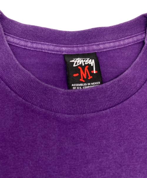 stussy（ステューシー）stussy (ステューシー) SSリンクロゴプリントTシャツ パープル サイズ:Ｍの古着・服飾アイテム