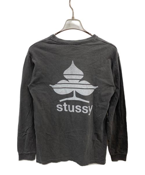 stussy（ステューシー）stussy (ステューシー) クローバーモチーフ ロングスリーブカットソー グレー サイズ:ｓの古着・服飾アイテム