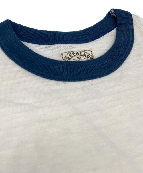 WAREHOUSE（ウエアハウス）WAREHOUSE (ウエアハウス) 染み込みプリントリンガーTシャツ ホワイト サイズ:38の古着・服飾アイテム