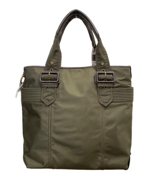 BURBERRY LONDON（バーバリーロンドン）BURBERRY LONDON (バーバリーロンドン) ナイロントートバッグ カーキの古着・服飾アイテム