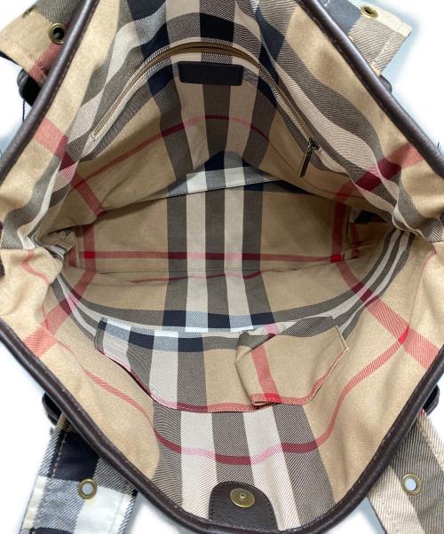BURBERRY LONDON（バーバリーロンドン）BURBERRY LONDON (バーバリーロンドン) ナイロントートバッグ カーキの古着・服飾アイテム