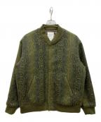 MISTER GENTLE MANミスタージェントルマン）の古着「パイソン柄ジャガードMA-1ジャケット」｜カーキ