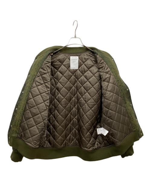 MISTER GENTLE MAN（ミスタージェントルマン）MISTER GENTLE MAN (ミスタージェントルマン) パイソン柄ジャガードMA-1ジャケット カーキ サイズ:Lの古着・服飾アイテム