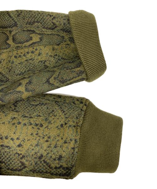 MISTER GENTLE MAN（ミスタージェントルマン）MISTER GENTLE MAN (ミスタージェントルマン) パイソン柄ジャガードMA-1ジャケット カーキ サイズ:Lの古着・服飾アイテム