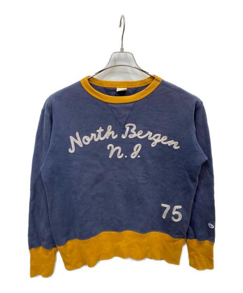 Champion（チャンピオン）Champion (チャンピオン) 両Vツートンスウェット ネイビー×イエロー サイズ:Lの古着・服飾アイテム