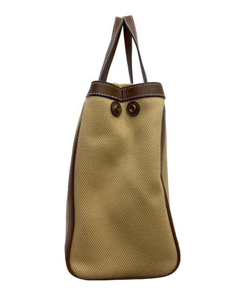 BURBERRY BLUE LABEL（バーバリー ブルー レーベル）BURBERRY BLUE LABEL (バーバリーロンドンブルーレーベル) キャンバスハンドバッグ ブラウンの古着・服飾アイテム